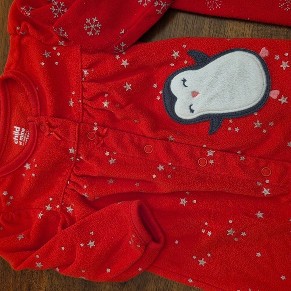 Carter's Baby Girl's Christmas Fleece Sleepers Size 3-6M - Picture 3 of 3